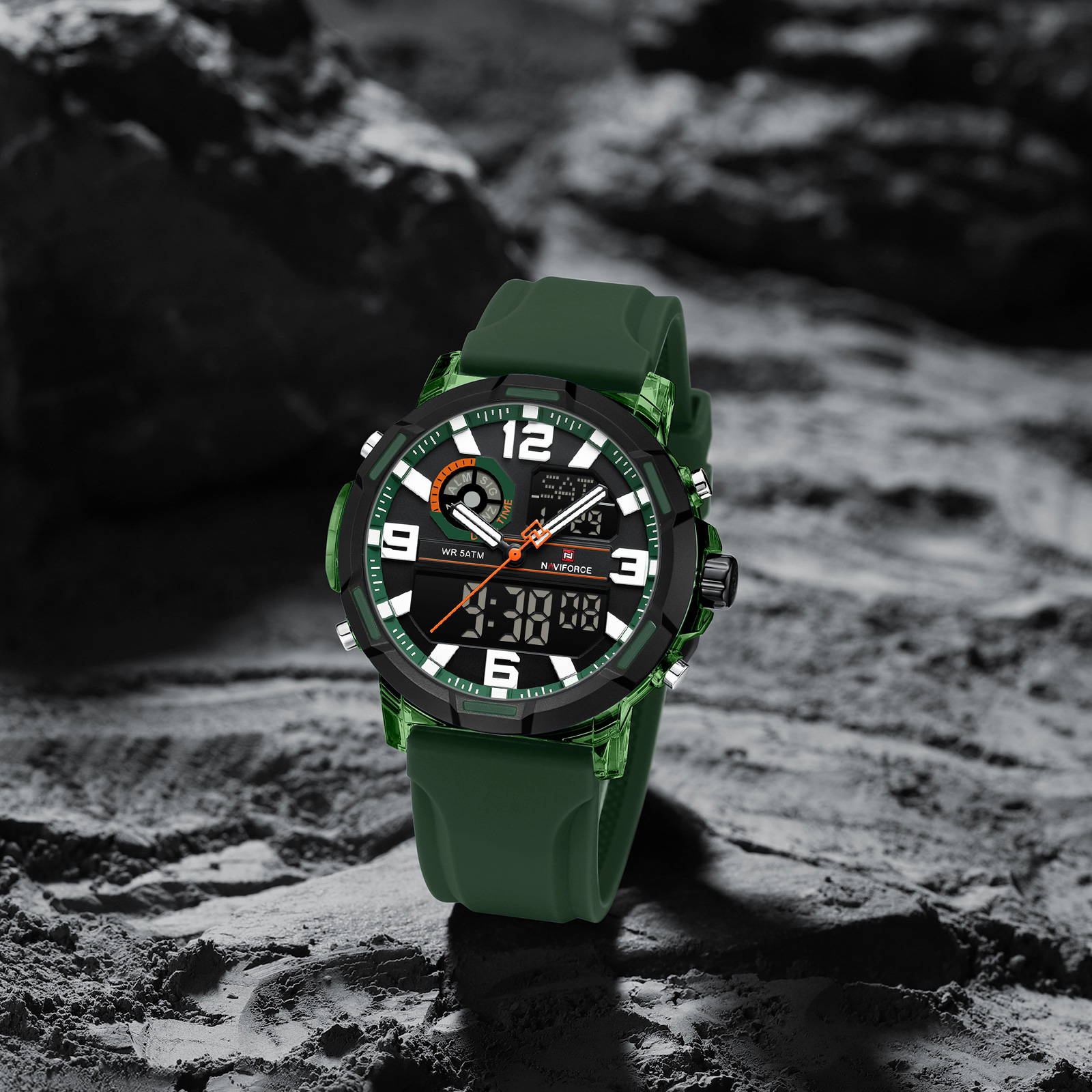 Naviforce 7130 Watch For Men-Green