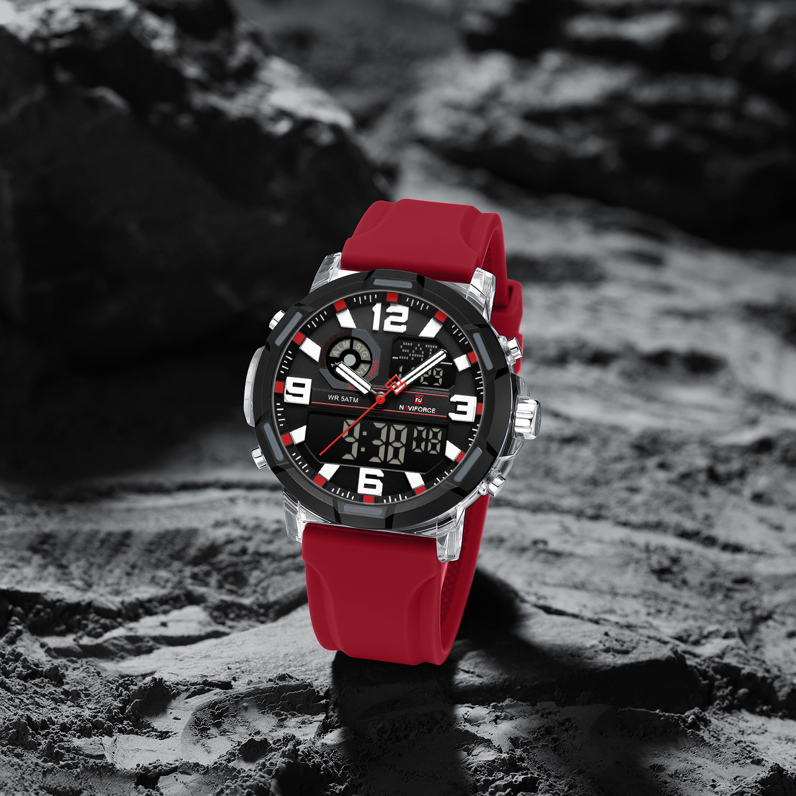 Naviforce 7130 Watch For Men-Red
