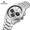 Naviforce 8048 Watch For Women-Silver Black