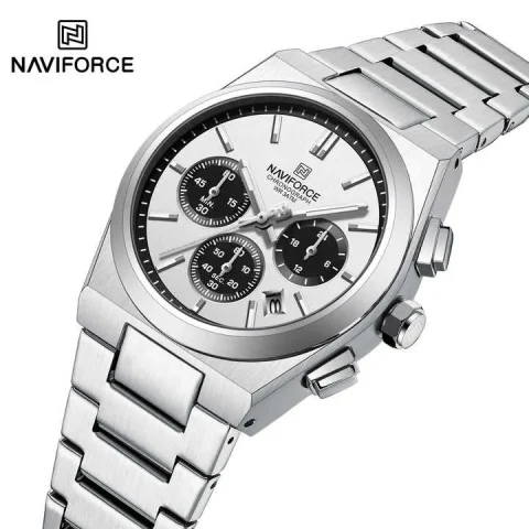 Naviforce 8048 Watch For Women-Silver Black