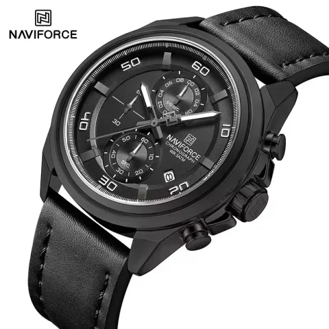 Naviforce 8075 Watch For Men-Black