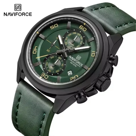 Naviforce 8075 Watch For Men-Green