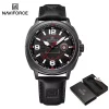 Naviforce 8078 Watch For Men-Black Red