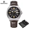 Naviforce 8078 Watch For Men-Coffee