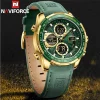 Naviforce 9197 Watch For Watch-Golden Green