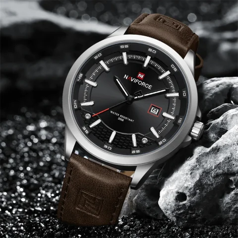 Naviforce 9248 Watch For Men-Dark Brown