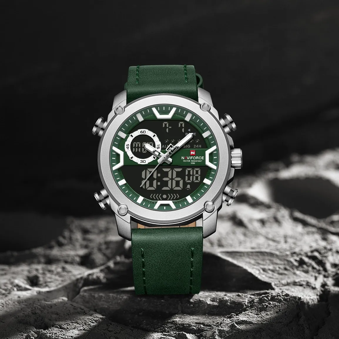 Naviforce 9261 - Green Naviforce 9261 Watch For Men-Green