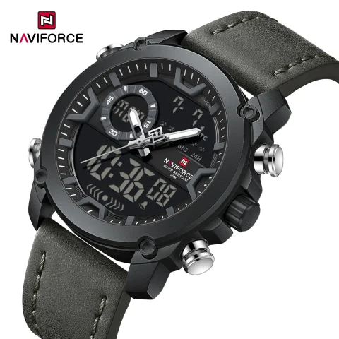 Naviforce 9261 Watch For Men-Black Gray