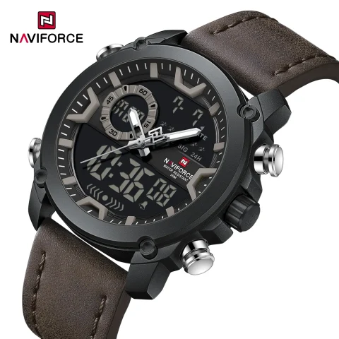 Naviforce 9261 Watch For Men- Brown