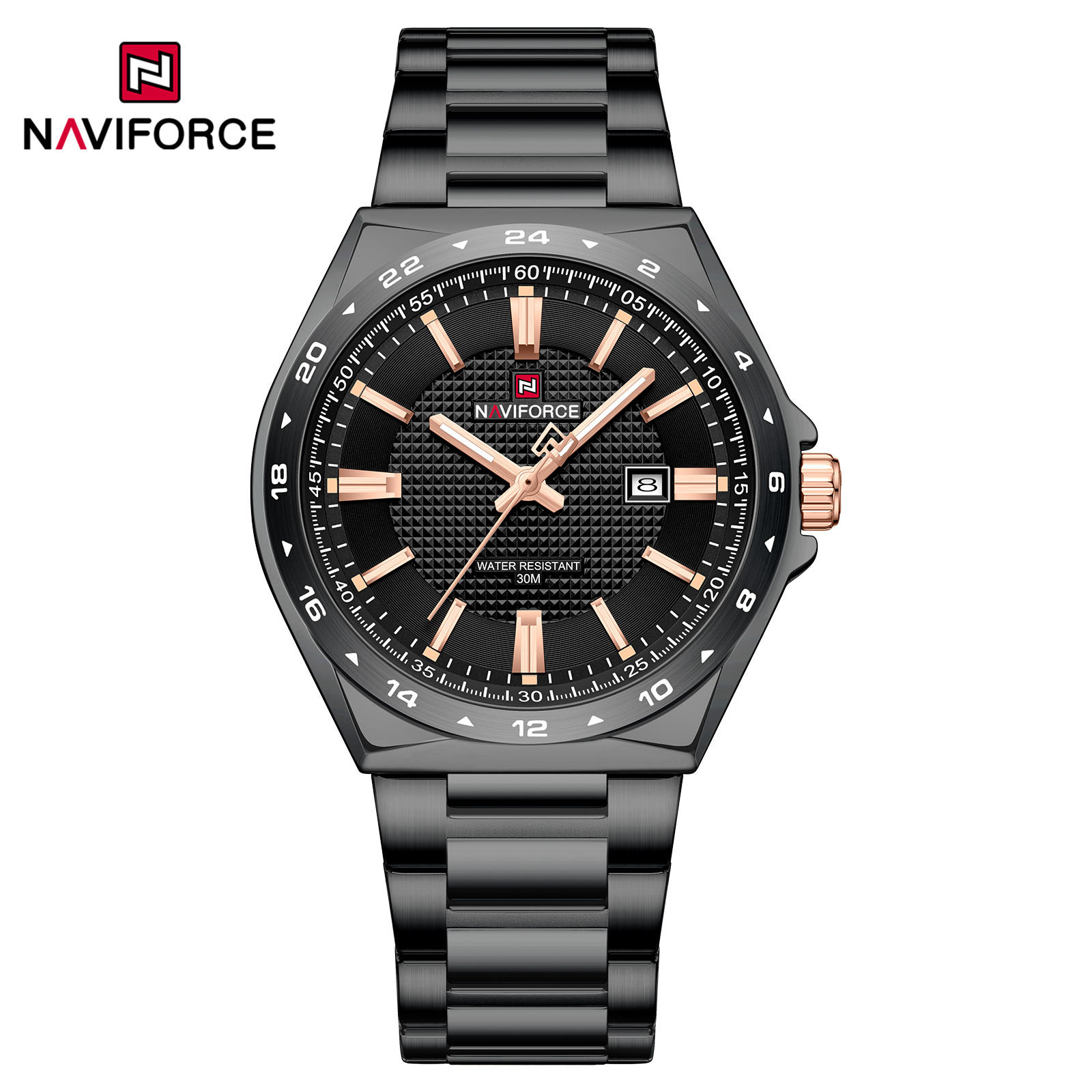 Naviforce 9266 Watch For Men-Black