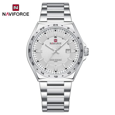 Naviforce 9266 Watch For Men-Silver