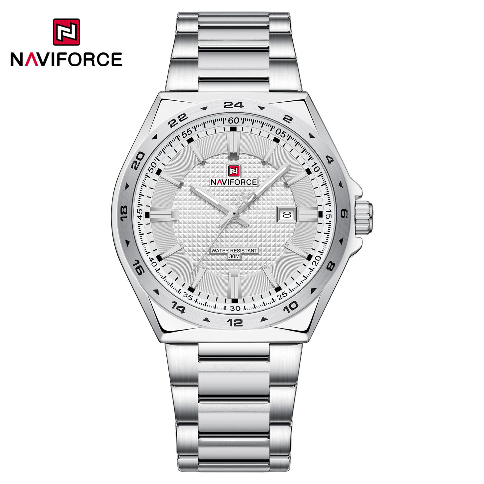 Naviforce 9266 Watch For Men-Silver