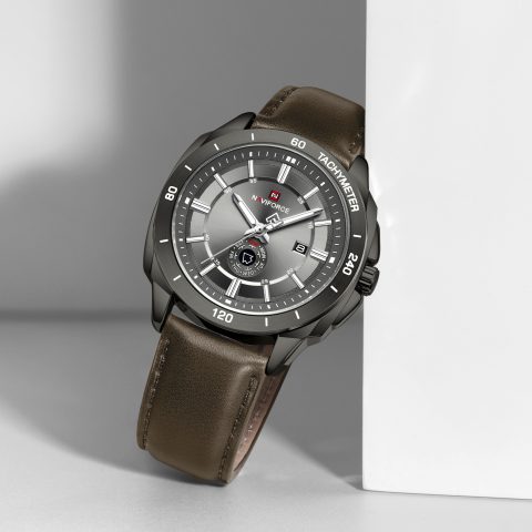 Naviforce 9269 Watch For Men-Brown Gray