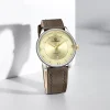 Naviforce 9272 Watch For Men-Gold Coffee
