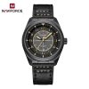 Naviforce 9281 Leather Men's Watch-Black Brown