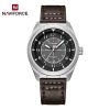 Naviforce 9281 Leather Men's Watch-Black Coffee