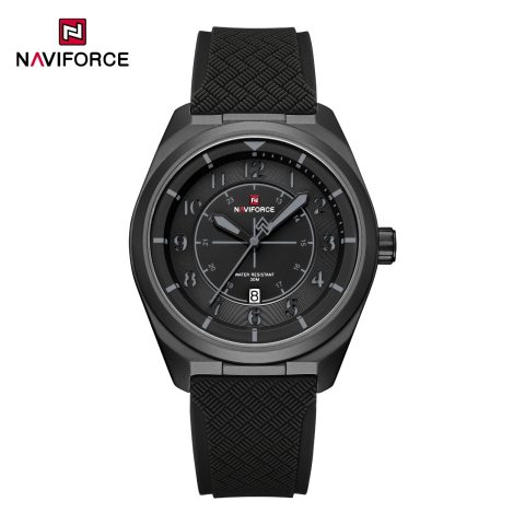 Naviforce 9281 Silicone Men's Watch-Black