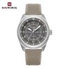 Naviforce 9281 Silicone Men's Watch-Silver Gray