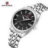 Naviforce 9282 Watch For Men-Silver Black
