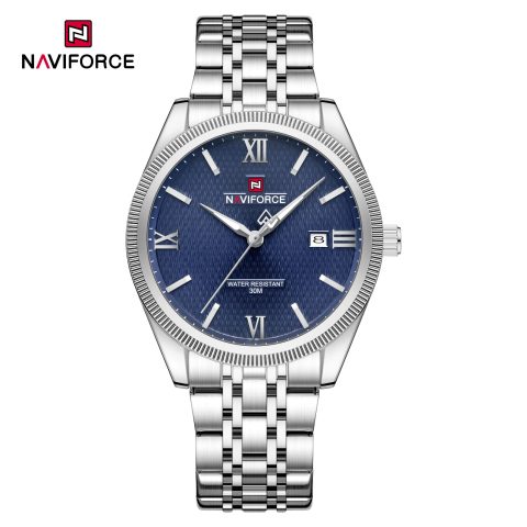 Naviforce 9282 Watch For Men-Silver Blue
