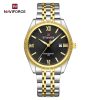 Naviforce 9282 Watch For Men-Silver Gold Black