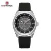 Naviforce 9281 Silicone Men's Watch-Silver Black