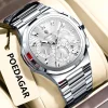 POEDAGAR 834 Watch For Men - Silver White