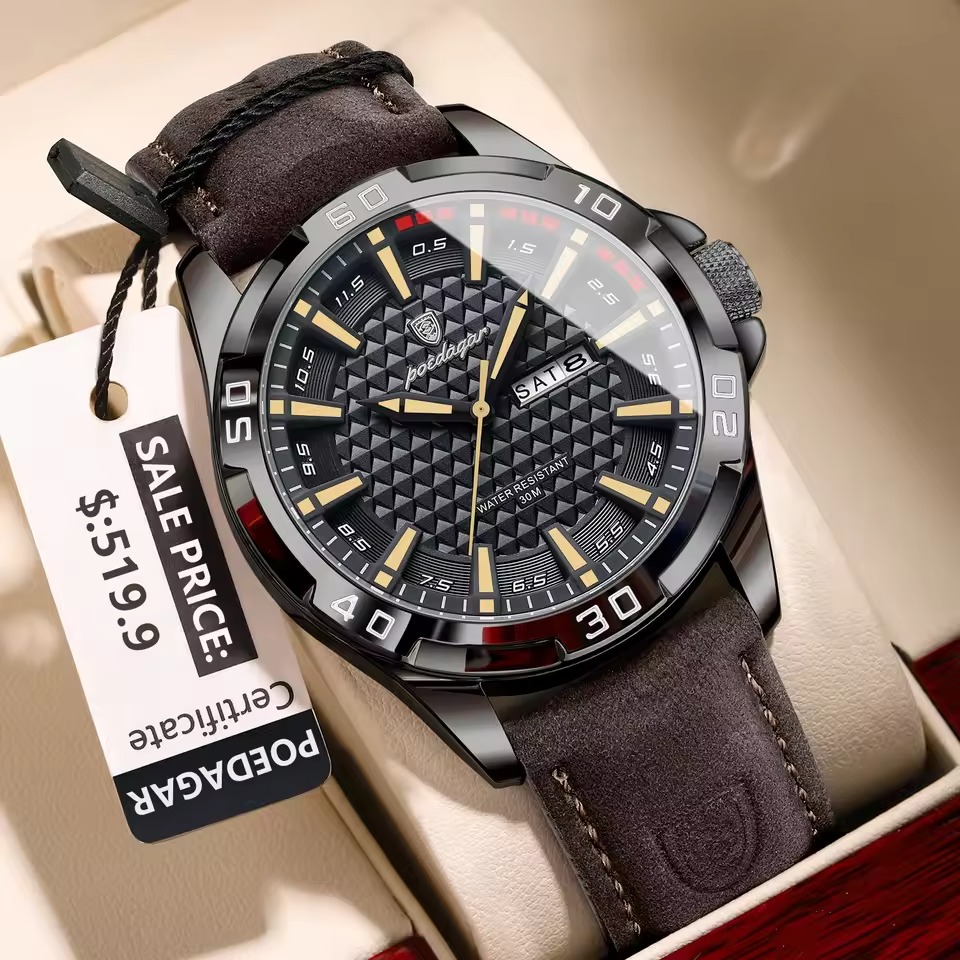 Poedagor 895 Orginal Watch For Man-Chocolate