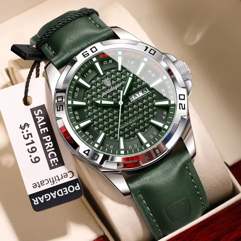 Poedagor 895 Orginal Watch For Man-Full Green