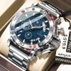 Poedagar 892 Watch  For Men-Silver Blue