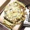 Poedagar 892 Watch  For Men-Golden