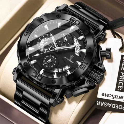 Poedagar 892 Watch  For Men-Black