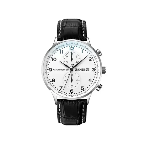 Skmei 9301 Watch For Men-Black Silver