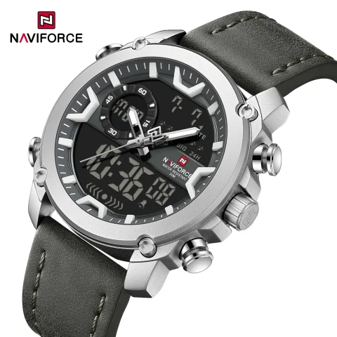 Naviforce 9261 Watch For Men-Silver Gray