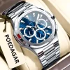 POEDAGAR 834 Watch For Men - Silver Blue