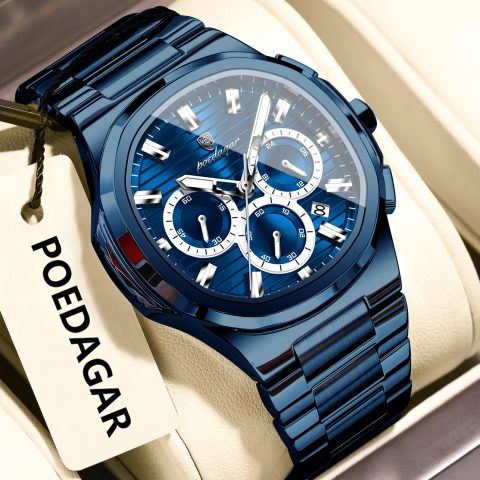 POEDAGAR 834 Watch For Men - Navy Blue