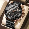 Poedagar 892 Watch  For Men-RoseBlack