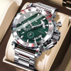 Poedagar 892 Watch  For Men-Silver Green