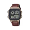 Casio AE-1200WHL-5AVDF Youth World Time Bronze & Leather Edition