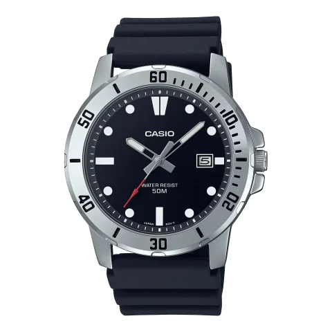 Casio MTP-VD01-1EV Dive-Style Men's Watch - Black Dial