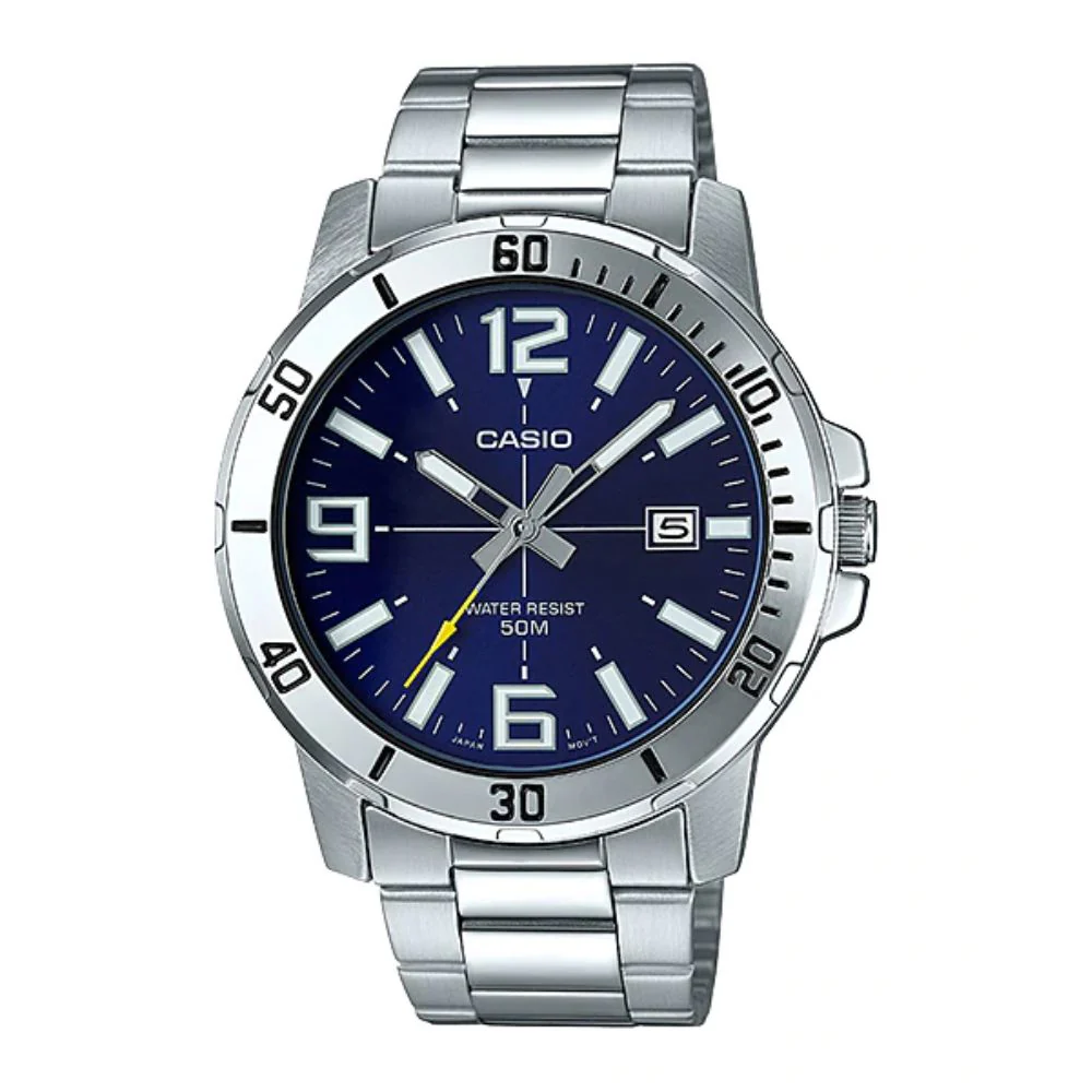 Casio MTP-VD01D-2BVUDF Men - Silver Blue