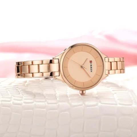 Curren 9015 Watch For Women-Rose Gold