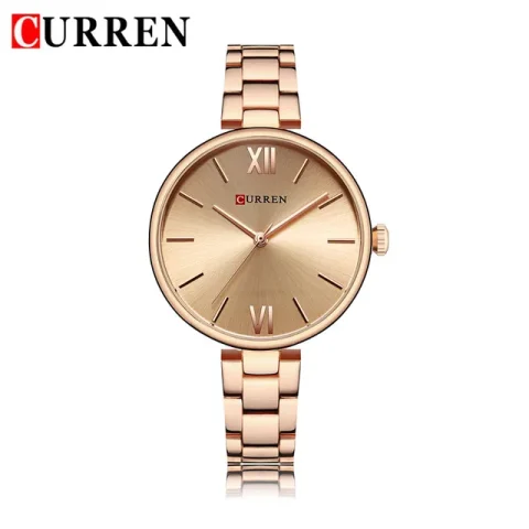 Curren 9017 Watch For Women-Rose Gold