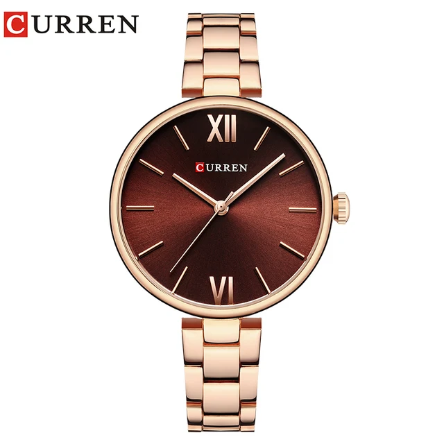 Curren 9017 Watch For Women-Rose Gold Coffee Curren 9017 Watch For Women-Rose Gold Coffee