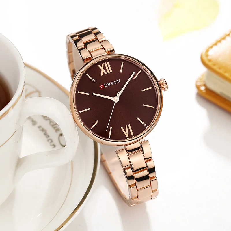 Curren 9017 Watch For Women-Rose Gold Coffee2 Curren 9017 Watch For Women-Rose Gold Coffee