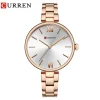 Curren 9017 Watch For Women-Rose Gold White