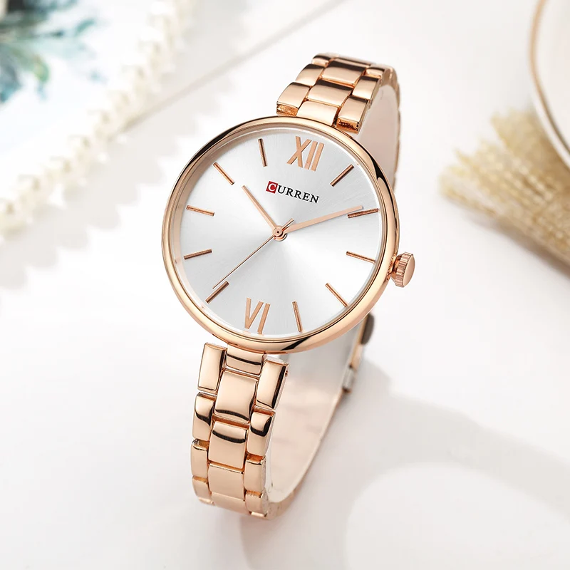 Curren 9017 Watch For Women-Rose Gold White1 Curren 9017 Watch For Women-Rose Gold White