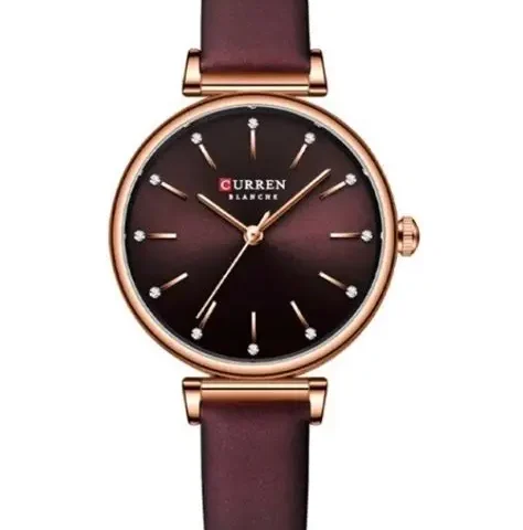 Curren 9081 Watch For Women-Dark Red