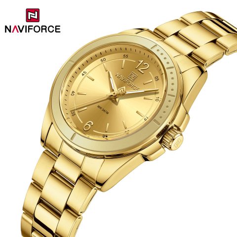 Naviforce 5062 watch for women-Gold