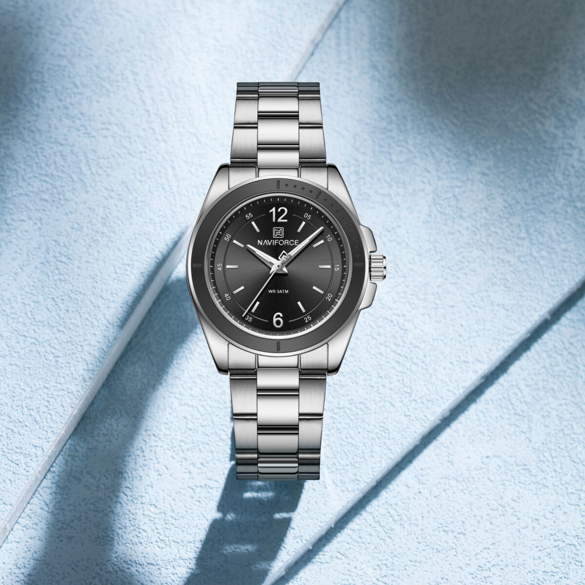 Naviforce 5062 watch for women-Silver Black2 Naviforce 5062 watch for women-Silver Black